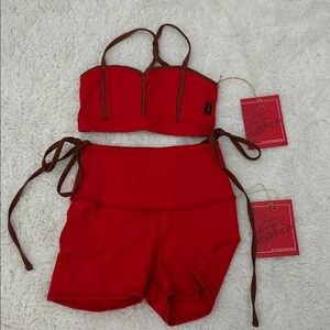 Tiger Friday cherry red set. New with tags.